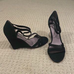 Black velvet shoes, Charles David, new condition